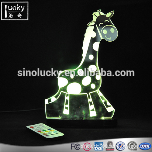 Giraffe image light changing led night light
